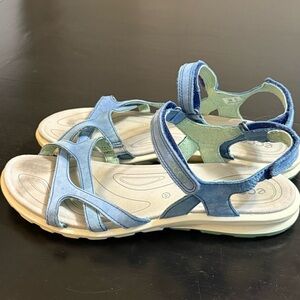 Ecco Blue and Green Strappy Sandals